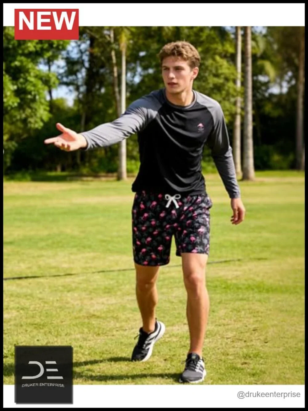 Men Swim Trunks with Compression Liner 7